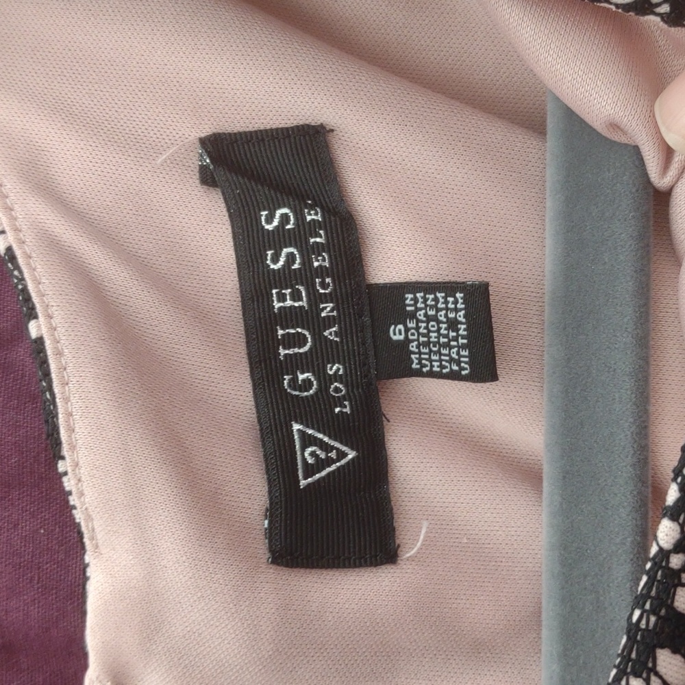 Guess Black and blush lace dress size 6